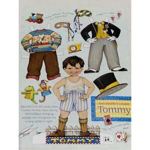 Vintage Mary Engelbreit Tommy Paper Doll Holidays New Year 8x11" ~260401-WH 1059